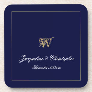 Dessous-de-verre Noms monogrammes de cadeau de mariage / de jeunes 