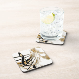 Dessous-de-verre Note musicale élégante