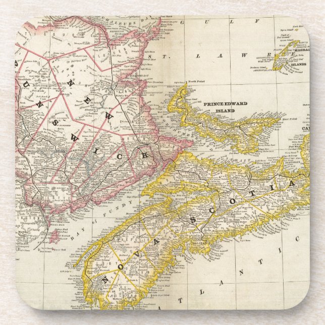 Dessous-de-verre Nouveau-Brunswick, Nouvelle-Écosse (Devant)