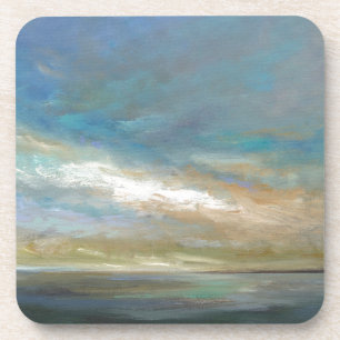 Dessous-de-verre Nuages côtiers avec l'océan