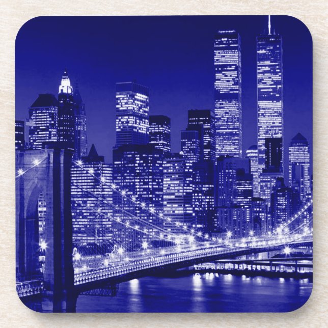 Dessous-de-verre Nuit bleue à New York (Devant)