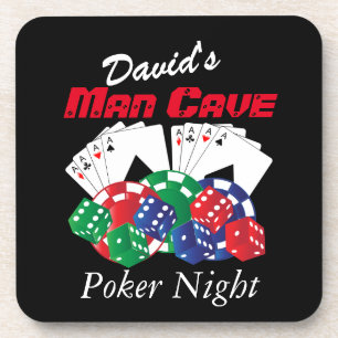 Dessous-de-verre Nuit de poker à Man Cave