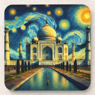 Dessous-de-verre Nuit étoilée Taj Mahal India