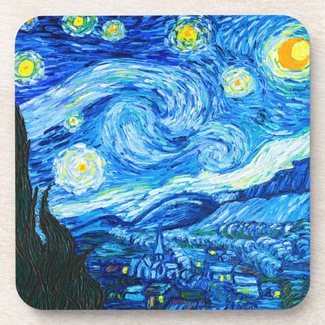 Dessous-de-verre Nuit Van Gogh Starry (Devant)