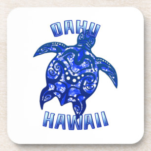 Dessous-de-verre Oahu Hawaii Vacances Tortue Tribale