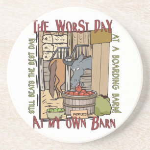 Dessous de verre occidentaux de rodéo de grange de