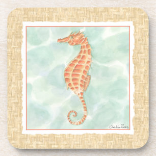 Dessous-de-verre Ocean Orange Seahorse