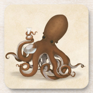 Dessous-de-verre Octopus Avec Chimie Flacon Steampunk Nautique