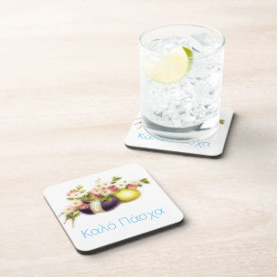 Dessous-de-verre Oeufs vintages de Pâques avec fleurs de cerisiers