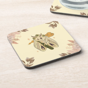 Dessous-de-verre Oeuvre Graphique Mystique, Fae Moth Beige