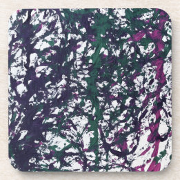 Dessous-de-verre Œuvres d'art en marbre violet, vert, rose