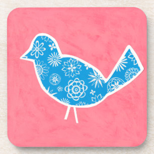 Dessous-de-verre Oiseau décoratif avec des motifs sur l'arrière -