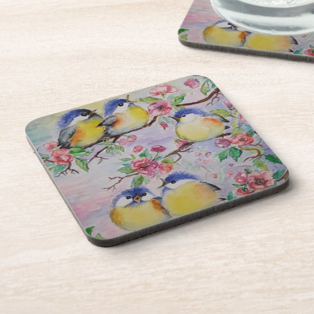 Dessous de verre Oiseaux Mignons (Côté gauche)