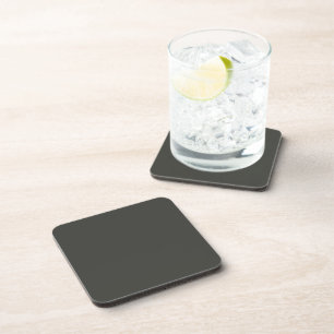 Dessous-de-verre olive noire (couleur solide)