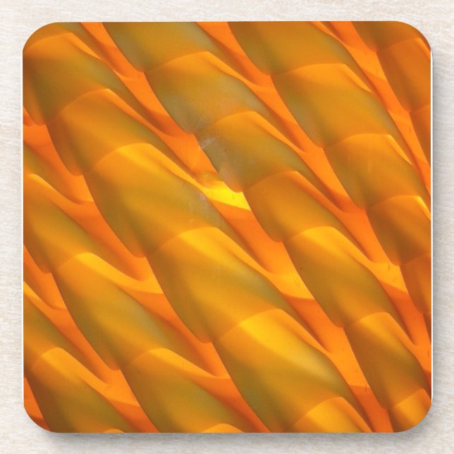 Dessous-de-verre Ombre claire en verre orange (Devant)