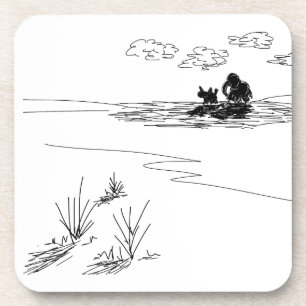 Dessous-de-verre ombres de bâti d'âne et d'éléphant