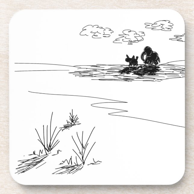 Dessous-de-verre ombres de bâti d'âne et d'éléphant (Devant)