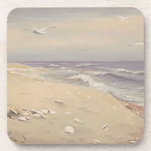 Dessous-de-verre On the Beach (1879) - Art côtier Vintage