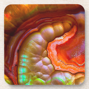 Dessous-de-verre Opéra de feu rouge iridescente