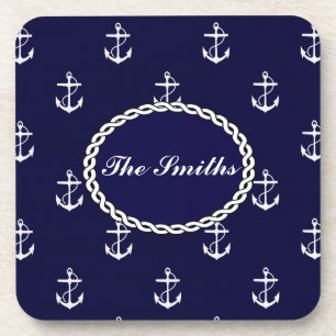 Dessous-de-verre Opus Posh Ancre Nautique Personnalisé