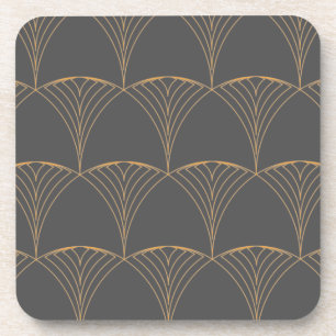 Dessous-de-verre Or, élégant simple et luxueux motif traditionnel