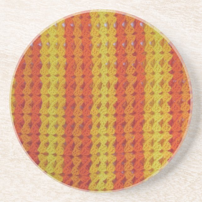 Dessous de verre - Orange afghan (Devant)