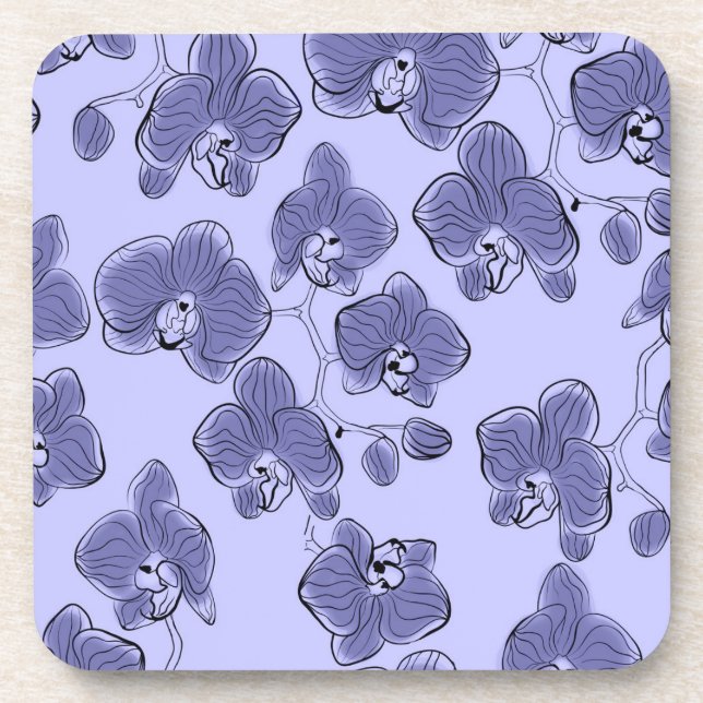 Dessous-de-verre Orchidées phalaenopsis fleurs r (Devant)