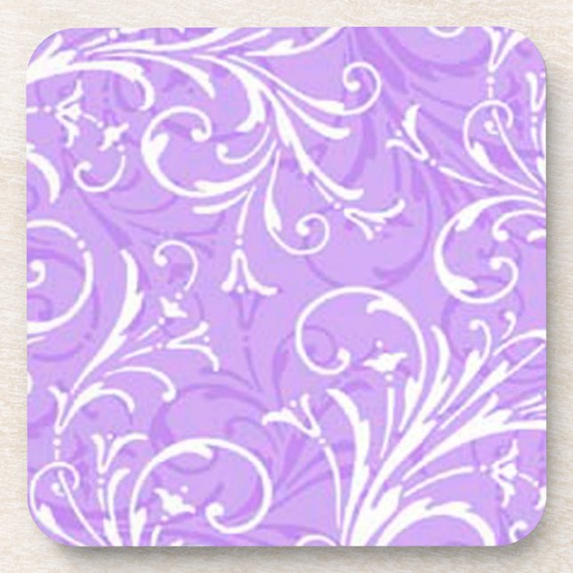 Dessous de verre ornementaux violets (Devant)