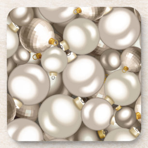 Dessous-de-verre ornements de noël argenté