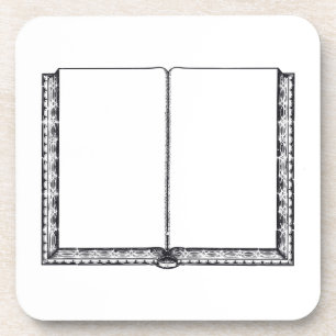 Dessous-de-verre Ouvrez le livre (les pages vides)