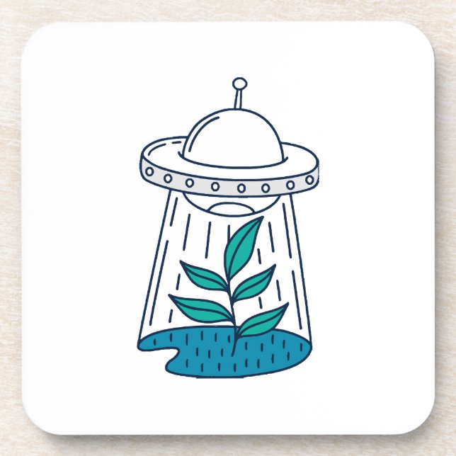 Dessous-de-verre OVNI Alien (Devant)