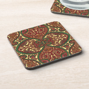 Dessous-de-verre Paisley boho de style victorien fleuri motif