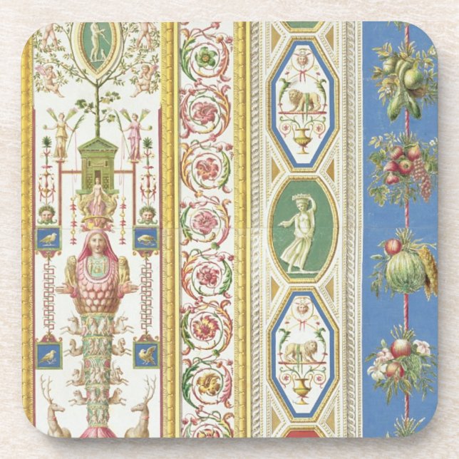 Dessous-de-verre Panneau du bungalow de Raphael à Vatican, engr (Devant)