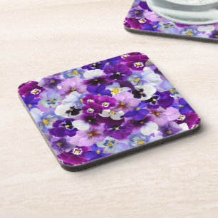 Dessous-de-verre Pansies Colorées, Jolies Fleurs,