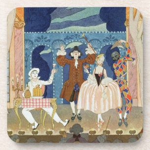 Dessous-de-verre Pantomime l'étape, illustration pour des 'fêtes