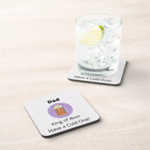 Dessous-de-verre Papa King of Beer a un Cold One