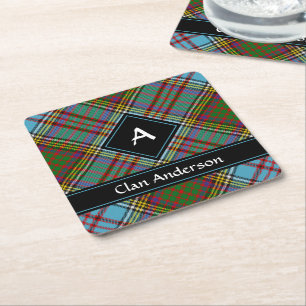 Dessous de verre papier Carré Clan Anderson Tartan