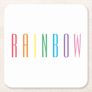 DESSOUS DE VERRE papier Carré RAINBOW