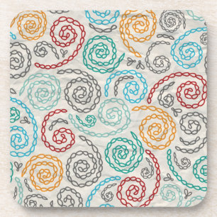Dessous-de-verre Papier fripé par fantaisie de broderie