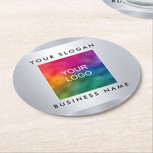 Dessous de verre papier rond Ajouter Logo Faux Mod