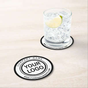 Dessous de verre papier rond du logo commercial pe