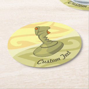 Dessous de verre papier rond Joystick