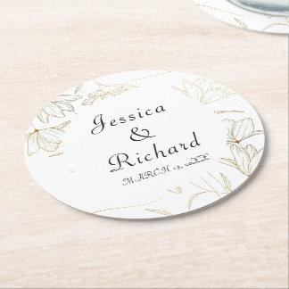 Dessous de verre papier rond Plaques papier Mariag