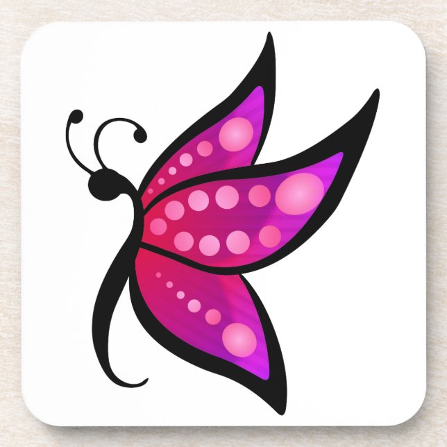 Dessous-de-verre Papillon Abstrait (Devant)
