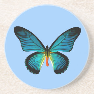 Dessous de verre papillon bleu