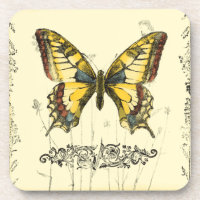 Papillon décoratif avec Fleur sauvage
