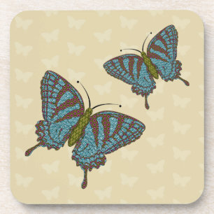 Dessous-de-verre Papillon Japonais Coaster Carré