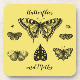 Dessous-de-verre Papillons et Moths Impression Vintage
