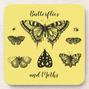 Dessous-de-verre Papillons et Moths Impression Vintage