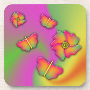 Dessous-de-verre Papillons & Fleurs